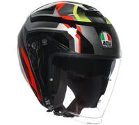 AGV Irides Zurigo Jet Helmet, black-red-yellow, size L for Men
