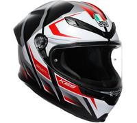 AGV K6 S Full Face Motorcycle Motorbike Helmet - Karve Black White Red