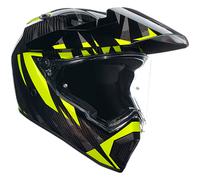 AGV AX9 Steppa Motorbike Motorcycle Adventure Helmet - Carbon/Grey/Yellow