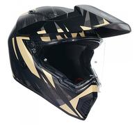 AGV AX9 Steppa Motorbike Motorcycle Adventure Helmet - Matt Carbon/Grey/Sand