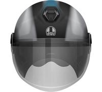 AGV Eteres Levanto Jet Helmet, black-silver, size M for Men