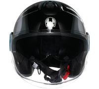 AGV ETERES LEVANTO Jethelm schwarz-silber-blau XL