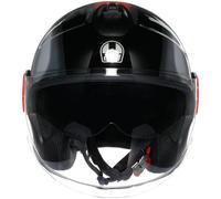 AGV ETERES LEVANTO Jethelm schwarz-silber-rot XXL