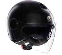 AGV - ETERES E2206, Jet Unisex Motorcycle Helmet, Open Face Motorbike Helmet with Antitheft Ring, Anti-Scratch and Anti-UV Visor, Instant Sweat Absorption Technology, Matt Black, XXL