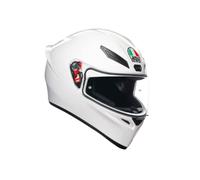 AGV - Helmet K1 S E2206, Full-face Motorbike Helmet, ECE, for Men, Racing Style with Spoiler, Air Intakes and Scratch Resistant Visor, 190° Field of View, with Intercom Ready, White