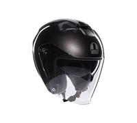AGV - IRIDES E2206, Motorbike Open Face Helmet, Motorcycle Jet Helmet Unisex with Anti-Scratch and UV-Protective Visor, Asfalto Grey, M