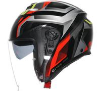 AGV IRIDES ZURIGO Jethelm schwarz-rot-gelb XXL