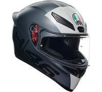 AGV - K1 S E2206, Full-face Motorbike Helmet, ECE, Racing Style with Spoiler, Air Intakes and Scratch Resistant Visor, 190° Field of View, with Intercom Ready, Limit 46, Unisex, L