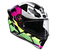 AGV K1-S Punkpulse Full Face Motorcycle Motorbike Helmet Black / Purple / Lime