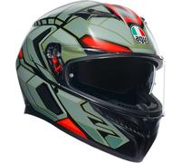 AGV K3 DECEPT full face helmet matt black-green-red XS
