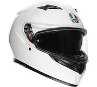 AGV - K3 E2206 MPLK, Full-face ECE Motorcycle Helmet with Spoiler and Scratch Resistant UV Visor, with Interphone Ready, Mono White, Unisex, XXL