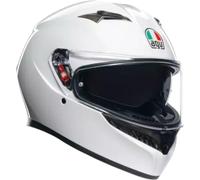AGV - K3 E2206 MPLK, Full-face ECE Motorcycle Helmet with Spoiler and Scratch Resistant UV Visor, with Interphone Ready, Mono White, Unisex, M