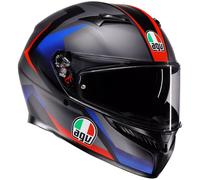 AGV K3 Full Face ECE 22.06 Motorbike Helmet - Striga Matt Black Blue Red