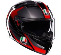 AGV K3 Full Face ECE 22.06 Motorbike Helmet - Striga Matt Black Grey Red