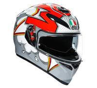 AGV K3 K-3 SV Full Face Helmet Multi MPLK Bubble Grey Red Size ML