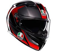 AGV K3 Striga Helmet, black/grey/red, M (57/58)