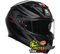 AGV K3 SYTH - BLACK/RED - Free Dark Visor Motorcycle Motorbike Helmet