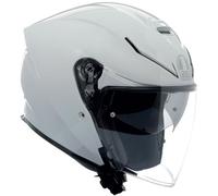 AGV - K5 JET EVO E2206, Jet Unisex Motorbike Helmet, Carbon and Glass Fibre Open Face Motorcycle Helmet, with Scratch Resistant and Anti-UV Visor, Stelvio White, XS
