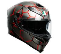 AGV K5-S Full Face Helmet Matte Grey/Red, Multi Composite, Size S