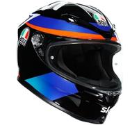 AGV K6 Full Face Helmet E2205 Motorcycle Motorbike Crash Helmet Replica Marini Sky (Marini Sky, Small)