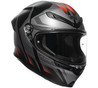 AGV K6 S Full Face Motorcycle Motorbike Helmet - Karve Black Grey Red