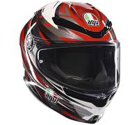 AGV K6 S Full Face Motorcycle Motorbike Helmet - Reeval White / Red / Grey