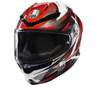 AGV K6 S Full Face Motorcycle Motorbike Helmet - Reeval White / Red / Grey