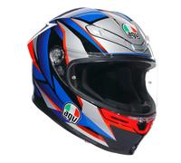 AGV K6 S Full Face Motorcycle Motorbike Helmet - Slashcut Black / Blue / Red