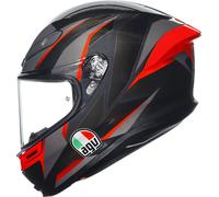 AGV K-6 S Slashcut Helmet, black-grey-red, size XL