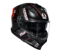 AGV K7 motorcycle helmet Kyber gloss black gray red