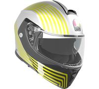AGV Street Modular Motorcycle Touring Helmet - Iseo Matt White/Black/Fluo Yellow