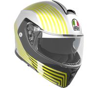 AGV Street Modular Motorcycle Touring Helmet - Iseo Matt White/Black/Fluo Yellow