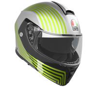 AGV StreetModular Iseo Matt White Black Fluo Yellow Flip Up Motorcycle Helmet...