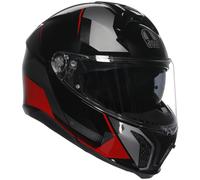 AGV Tourmodular Flip-Up Motorcycle Motorbike Helmet Perception Black / Red
