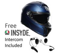 AGV Tourmodular Mono Helmet, blue, size M for Men