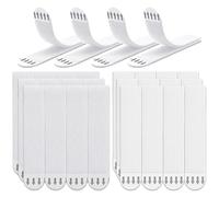 Agvdg 24-Pairs (48 Strips) Picture Hanging Strips - 92x19mm Adhesive Double-Side Hook Loop Tapes, No Nails Damage-Free for Frames, Mirrors, Canvases & Wall Decorations