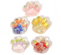 Agvdg 5 Pcs Taba Squishy Paw, Fruit Cat Paw Squishy Taba Squishy, Soft Squeeze Fidget Toys for Adults Anxiety Stress Relief, Party Favors & Decor