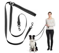 Agvdg No Pull Harness with Lead Reflective Double Rope Dog Harness 360° Rotation No Tangle Pet Harness for Small Medium Large Dogs Comfortable Handle for Walking & Training