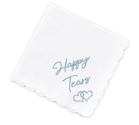 Agvdg Wedding Handkerchiefs Something Blue Wedding Gift White Embroidered Handkerchiefs Handkerchief for the Bride 30x30cm