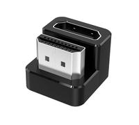 AGVEE 2 Pack (Long Side Inward) 180 Degree Angled HDMI Male to HDMI Female Adapter, U-Shaped 8K@60HZ Converter Coupler Connector Extender for Portable Display Monitor Accessories, Black