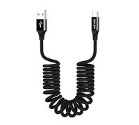 AGVEE 3ft Coiled USB-C to Lightning Cable [MFI Certified] Carplay