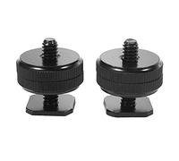 Agwuoetr 1/4 inch-20 Hot Shoe Mount Adapter Tripod Screw to Flash Hot Shoe for DSLR Camera Rig(2 Packs)