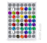 Agwuoetr 1 Pcs 63 Holes Craft Paint Storage Organizer Vertical Paint Rack Stand Wall Mounted Paint Organizers for ArtSupplies