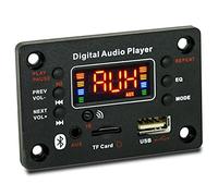 Agwuoetr 1 Pcs Bluetooth Module Car Audio Mp3 Decoder Bluetooth Mp3 Decoder Power Amplifier Board External Microphone Function