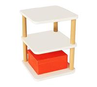Agwuoetr 1 PCS Fashion Wooden Shoes Storage Rack Entrance Without Tools To Assemble Warm White