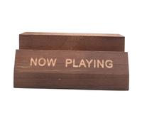Agwuoetr 1 PCS NOW Playing Vinyl Record Stand Vinyl Record Holder Display Walnut Brown Wooden for Albums Accessories