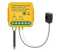 Agwuoetr 1 PCS Tuya WiFi Power Meter Monitor 1CH Real-Time Energy Current Monitor Automation Notifications Smart Life Remote Control Yellow