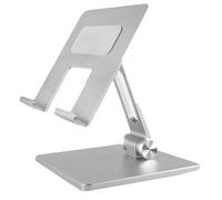 Agwuoetr 1 Piece Aluminum Alloy Tablet Stand High Angle Adjustment Multifunctional Bookshelf Suitable for I Pad (Silver)