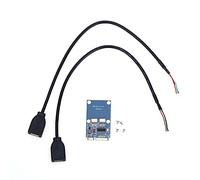 Agwuoetr 1 Piece Mini PCI-E PCI Express to Dual USB Adapter MPCIe to 5 Pin 2 Port USB2.0 Converter for Full/Half Height Mini Card