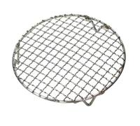 Agwuoetr 1 Piece Non Stick Bbq Mesh Round Barbecue Mesh Cooking Tools Stainless Steel Baking Net Grilling Mat Barbecue Grate with Legs